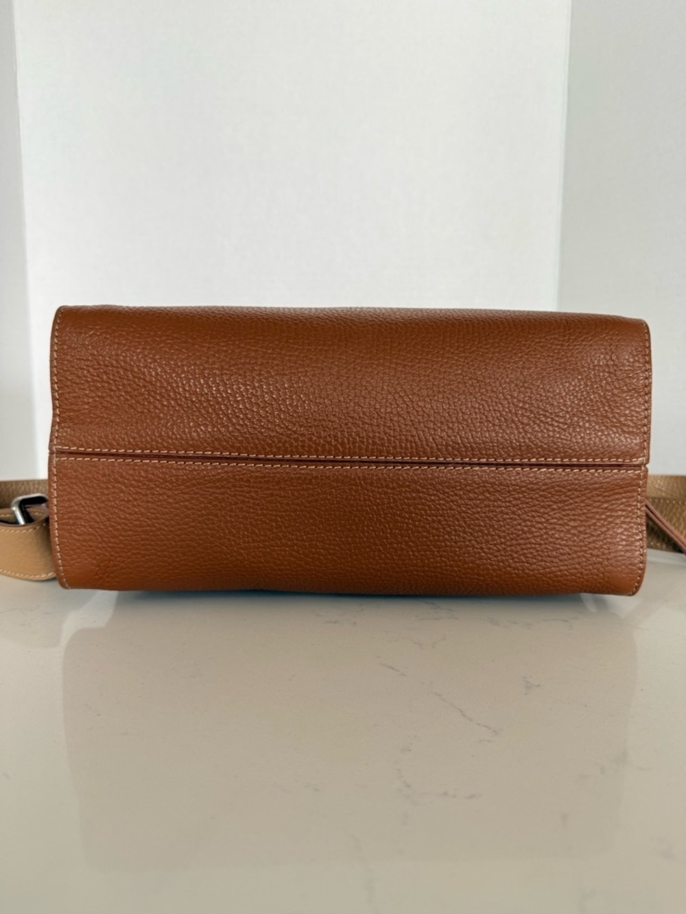 Ruskin Chester Bag Italian Leather Top Handle Crossbody Tan - Picture 7 of 9